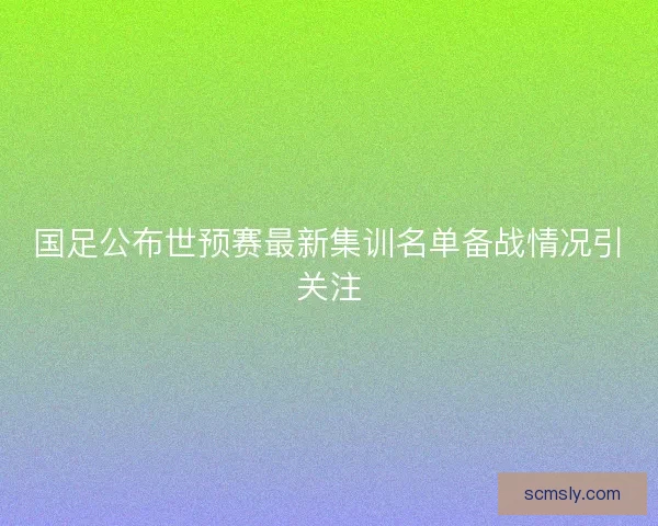 国足公布世预赛最新集训名单备战情况引关注